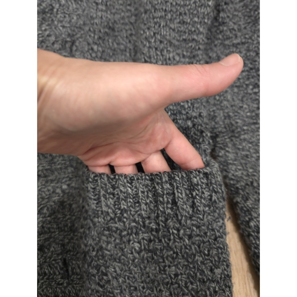 GIORDANO Men's M Cardigan Sweater Grey Melange Wool Blend Stand Collar Knit - Picture 16 of 16